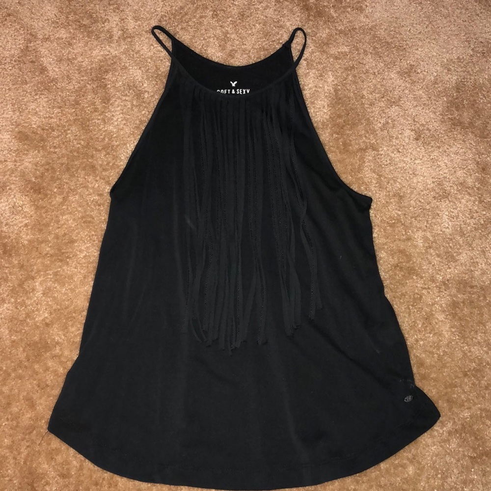 gray black tank top